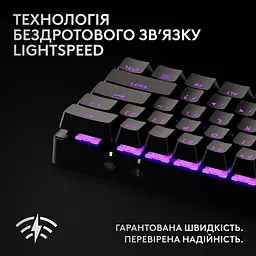 Клавіатура Logitech G PRO X 60 TKL GX Optical Tactile Wireless Black (920-011911) - мініатюра 10