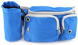 Поясна сумка для вигулу собак Voyager Pet LVC809 Blue з тримачем для пляшки