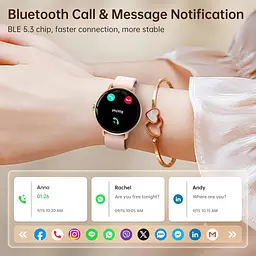 Жіночий AMOLED смарт-годинник Yoever з Bluetooth дзвінками та двома ремінцями - мініатюра 2