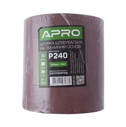 Папір шліфувальний Apro P240 рулон 200мм х 50м на тканинній основі 30412 - мініатюра 2