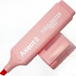 Текстмаркер Axent клин. Highlighter 1-5мм пастель рожевий 2537-24-A - мініатюра 2
