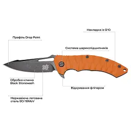 Ніж Skif Shark II BSW Orange - мініатюра 7
