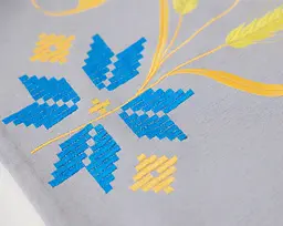 Сумка Шоппер з вишивкою Колоски сірий, еко сумка для покупок, шопер, сумка з вишиванкою, сумка для покупок вишита - мініатюра 4