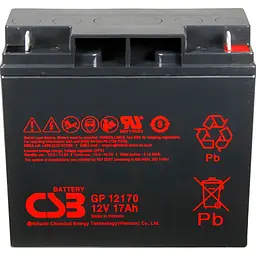 Акумулятор CSB AGM 12V [12V/17Ah/204Wh] [GP12170] [112283] - мініатюра 2