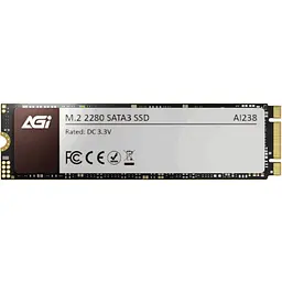 SSD 512Gb AGI AI238 M.2 2280 SATA 2.5" 3D NAND QLC, Retail