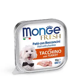 Паштет Monge Dog Fresh Adult з індичкою для собак усіх порід 100 гр
