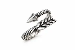 Срібна каблучка Jewellery Continent "Стріла" з чернінням 21.5 (К-0854) - мініатюра 2