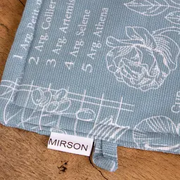 Прихватка MirSon №211 Green birds, 17х17 см, блакитна (2200006754213) - мініатюра 2