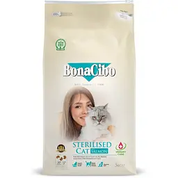 Сухий корм для стерилізованих котів BonaCibo Adult Cat Sterilized з лососем 5 кг BC407028