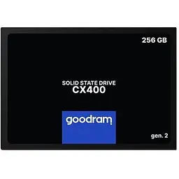 Твердотільний накопичувач SSD Goodram 256Gb, CX400 (Gen.2), SATA3, 2.5", 3D TLC, 550/480 МБ/с teh0019818