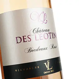 Вино Chateau des Leotins Bordeaux Rose, рожеве, сухе, 0,75 л - мініатюра 5