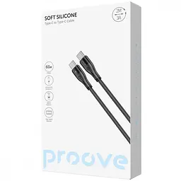 Кабель Proove Soft Silicone Type-C to Type-C 60W (2m) black - мініатюра 2