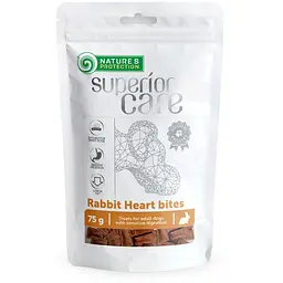 Ласощі для собак серце кролика і курка Nature's Protection Superior Care Rabbit Heart Bites 75 г