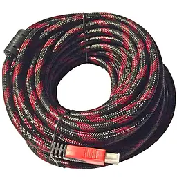Кабель HDMI-HDMI посилений в обплетенні фільтри ферити v 1.4 шнур UKC 20м - мініатюра 1