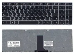 Клавіатура для ноутбука Lenovo IdeaPad (B5400, M5400) Чорна, (Срібна рамка) - мініатюра 3