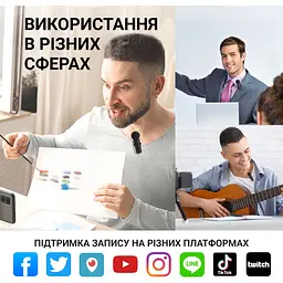 Мікрофон Fifine безпровідний петличний (M8) - мініатюра 8