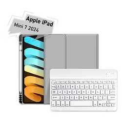 Чохол до планшета BeCover with keyboard Apple iPad Mini 7 2024 Gray (712994)
