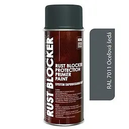Фарба аерозольна Антиіржа Deco color 4в1 Rust Blocker 400 мл (RAL 7011) Сіра