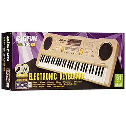 Дитяче піаніно-синтезатор BF-630B2 USB, MP3 61 клавіша, мікрофон - мініатюра 4