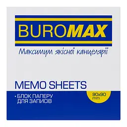 Блок паперу для нотаток Buromax Декор проклеєний 90х90х40 мм різнобарвний (BM.2284) - мініатюра 2