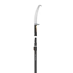 Пила садова закруглена з гаком Fiskars OneClick 360 мм, зріз на себе + ручка L 220–400 см (1080717)