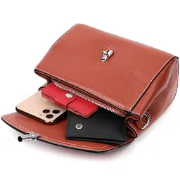 Сумка з натуральної шкіри з цікавою клямкою Vintage 19х15х9 см sum0029040 - мініатюра 9