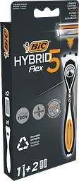 Станок для гоління Bic Flex 5 Hybrid з 2 змінними картриджами