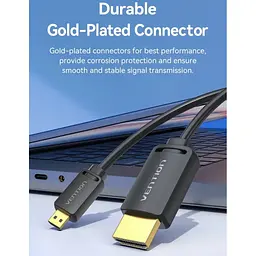 Кабель мультимедійний HDMI M to HDMI mini M 3.0m V2.0 4K60Hz Vention (AGHBI) - мініатюра 7