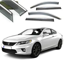 Дефлектори вікон вітровики Benke для Honda Accord 8 2008-2015 Європа Хром Молдинг (BHDAC0823-W/S)
