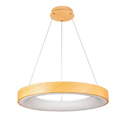 Сучасна підвісна LED-люстра Levistella 781P2291 (600) LWD світле дерево 90W з пультом