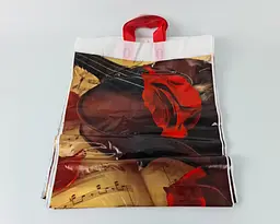 Пакет з петльвою ручкою (42*50+5) "Рози" ХВГ (25 шт) - мініатюра 4