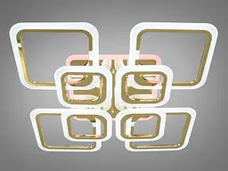 Люстра стельова LED Diasha A8060/4+4G, 145W, 3200K-6000K, золото, сучасний стиль для дому - мініатюра 3
