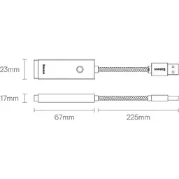 USB-хаб Baseus Lite Series USB-C - RJ45 LAN Adapter 0.22м Black (WKQX000301) [111356] - мініатюра 8