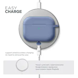 Силіконовий чохол для навушників Apple AirPods Pro 3, Hang Case, фіолетовий, ультратонкий захисний кейс товщиною 2 мм, захист від подряпин, пилу та ударів, компактний, з карабіном для кріплення, ArmorStandart (ARM88274) - мініатюра 7