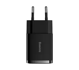 Мережевий зарядний пристрій Baseus Compact Charger 2 USB 10.5 W EU CCXJ010201 Black - мініатюра 2