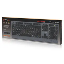 Клавіатура REAL-EL RK-715W Wireless/Bluetooth Black/Gray (EL123100051) - мініатюра 8