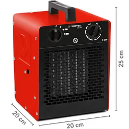 Теплова гармата електрична Trotec TDS 20 C 3 кВт 180 м³/год (123540) - мініатюра 5