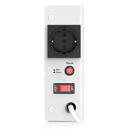 Стабілізатор напруги Real-EL STAB SLIM-1000 White, 1000VA, 800W, входное напряжение 220V+/-20%, 1 розетка (S 800 Вт (SLIM-1000) - мініатюра 2