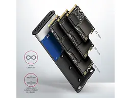 Кишеня для накопичувача AXAGON SuperSpeed+ Raw Box Gray (EEM2-SG2) - мініатюра 8