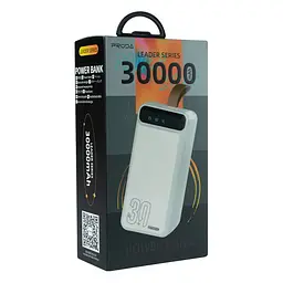 Універсальна мобільна батарея Remax Proda PD-P96 Leading 30000mAh (Білий) - мініатюра 2