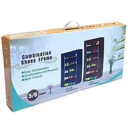 Стелаж тканинний для зберігання взуття Combination Shoe Frame 60X30X90 Темно-синій - мініатюра 3