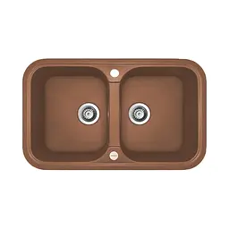 Кухонна мийка Adamant Twins 765x470x190 terra-cotta 306223, Коричневий
