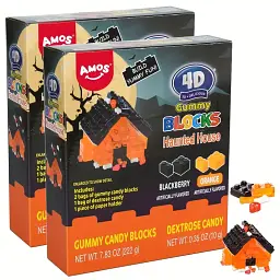 Жувальні цукерки Amos Halloween 4D Gummy Blocks Haunted House 232 г - мініатюра 9