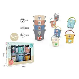 Набір з іграшок для ванної "Відерця з морськими жителями" Bath Toys