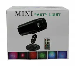 Кольоровий лазер диско Laser Mini Party Light Проєктор для приміщень із пультом - мініатюра 5