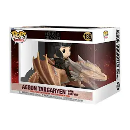 Фігурка Funko Pop Rides серії Дім Дракона S4 - Ейґон Тарґарієн і Сонцежар (83460)