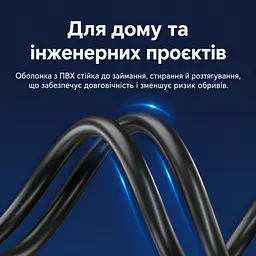 Мережевий кабель Ethernet Vention 1 м патч-корд RJ45 прямий штекер і кутовий штекер 90° вниз Cat.6 до 1000 Мбіт/с UTP чорний (IBWBF) - мініатюра 12
