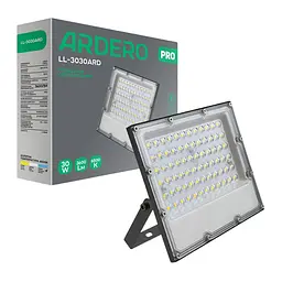 Світлодіодний прожектор Ardero LL-3030ARD PRO 30 Вт 6500K сірий (80026)