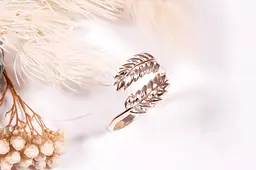Каблучка з родієвого срібла з колосками 18 SK-0068 - мініатюра 5