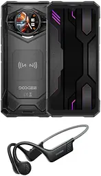 Смартфон DOOGEE S200X VIP Edition 5G 12/512GB Black Samurai Навушники